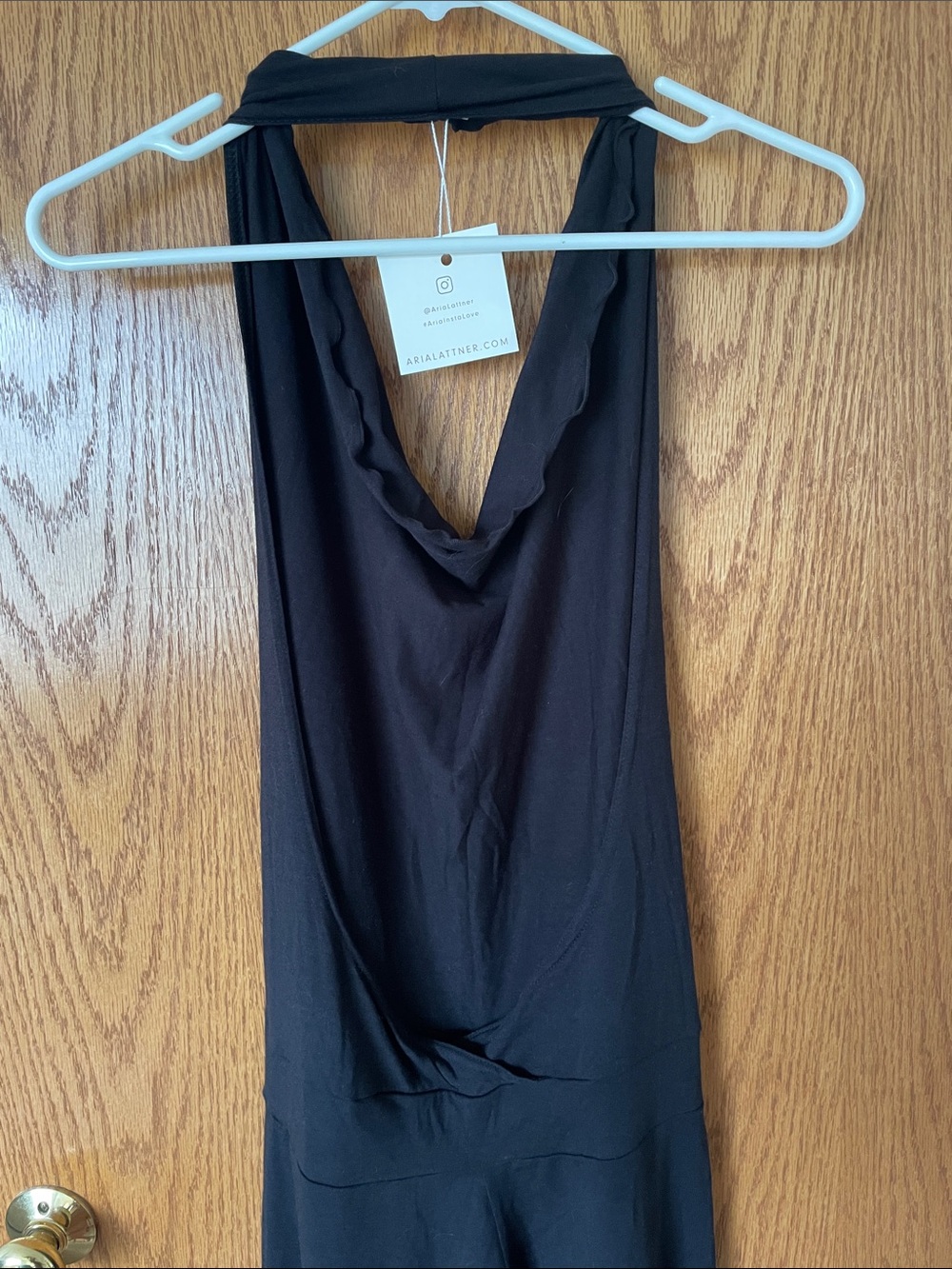 Aria Black Halter Wide-Leg Jumpsuit - Picture 5 of 8